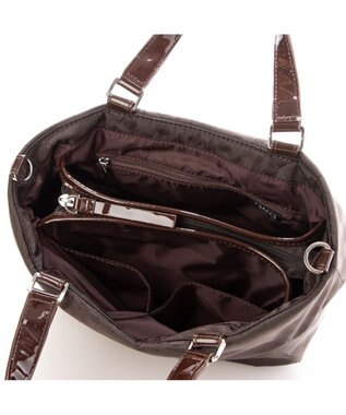 Y'SACCS PolkaDots口折れミニトート チョコ