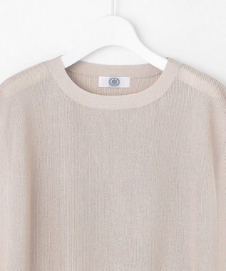 J.PRESS LADIES L 【洗える】Vis/Peスパーク クルーネック ニット ベスト ベージュ系