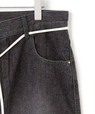 J.PRESS YORK STREET 【UNISEX】ウォッシュドワイド デニムパンツ ブラック系