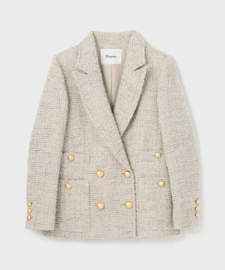 GRACE CONTINENTAL ラメループツイードジャケット ベージュ