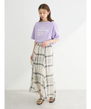 Green Parks 多段カレッジロゴボックスＴシャツ Purple