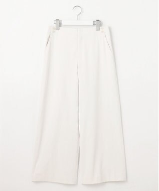 J.PRESS LADIES 【洗える・吸水速乾】麻シェルドライ セミワイド パンツ アイボリー系