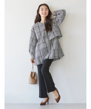 AMERICAN HOLIC サッカーワントーンティアードチュニック Gingham Check