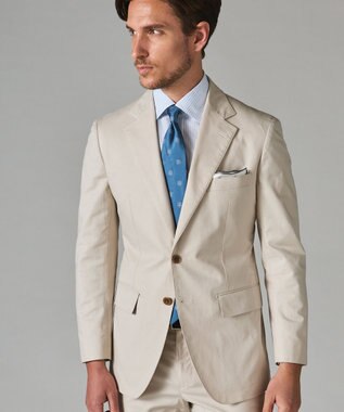 GOTAIRIKU 春夏向け【形態安定】SUMMERPREMIUMPLEATS_スモールワイドカラー 長袖ドレスシャツ（ストライプ/チェック） サックスブルー系1