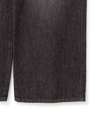 J.PRESS YORK STREET 【UNISEX】ウォッシュドワイド デニムパンツ ブラック系