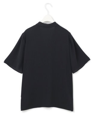 ICB 【洗える】BackSatinAmunzen  ボウタイブラウス ネイビー系