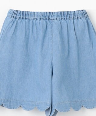 ANY KIDS 裾スカラップ ショートパンツ ブルーデニム