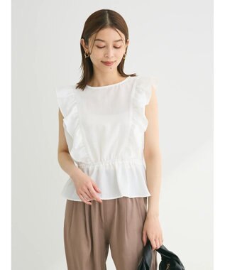 Green Parks ・ＳＵＧＡＲ　ＳＰＯＯＮ　２ｗａｙペプラムブラウス Off White