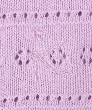 組曲 KIDS 【110-140㎝】フラワーアイレット カーディガン ラベンダー系