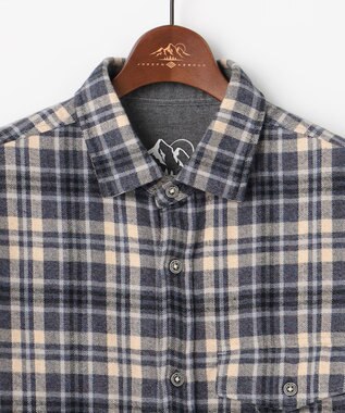 JOSEPH ABBOUD MOUNTAIN 【オーガニックコットン/ソフト】ムリネチェック シャツ グレー系4