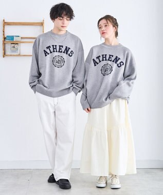 WEGO オーバーフィットジャガードプルオーバー 柄1