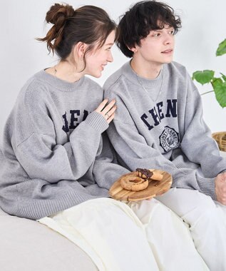 WEGO オーバーフィットジャガードプルオーバー 柄1