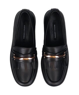 Bridget Birkin 【PARADIS COULEUR】メタルバーフリンジローファー ブラック