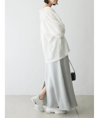 Green Parks AnriettMusee カットジャガードタックブラウス Ivory