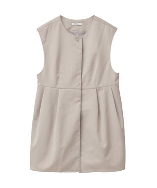 earth music&ecology ペプラムタックジレ Beige