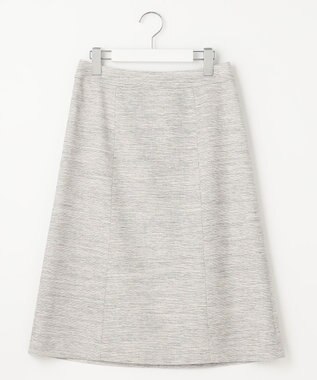 J.PRESS LADIES ライトツイードストレッチ スカート ライトグレー系1