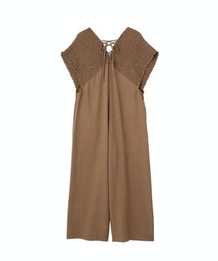 Green Parks シャーリングサロペット Brown