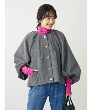 Green Parks ・ｆｕｒｒｙ　ｒａｔｅ　ヘリンボーンタックジャケット Black