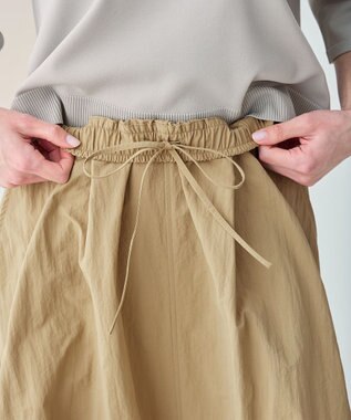 ANY L 【2SET】バイカラーポロニット×スカートセット ライトグレー×ベージュ