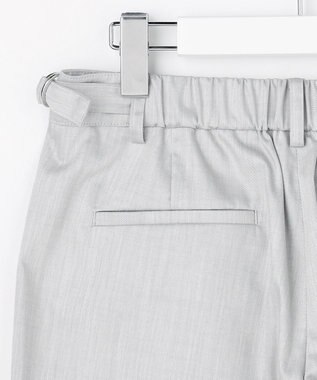 J.PRESS LADIES ソフトシャンブレー ストレートパンツ ライトグレー系