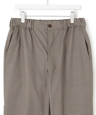 J.PRESS YORK STREET 【UNISEX】クラシックチェック ワイドバギーパンツ キャメル系3