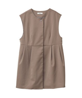 earth music&ecology ペプラムタックジレ Mocha