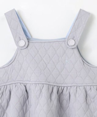 組曲 KIDS 【80-100㎝】ハートキルト ジャンスカ サックスブルー系