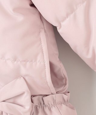 ANY KIDS 【洗濯機OK】中綿リボンコート ピンク