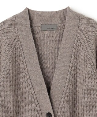 uncrave チャンキーニット カーディガン カーキグレー