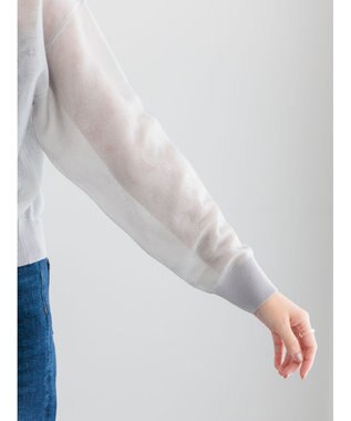 Te chichi シアーレイヤーニット グレー