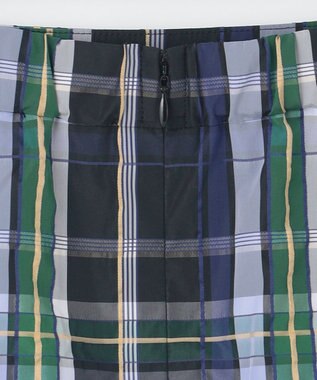 J.PRESS LADIES 【洗える】ECO DOBBY チェック スカート ネイビー系3