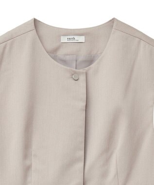earth music&ecology ペプラムタックジレ Beige