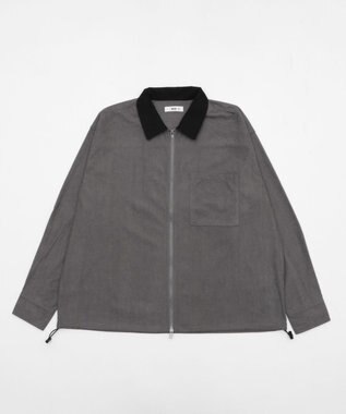 WEGO 【ユニセックス着用ITEM/MLサイズ展開】コーデュロイシャツジャケット ブラック中濃色