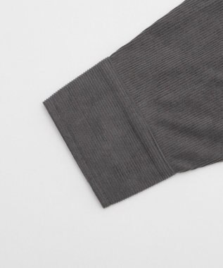 WEGO 【ユニセックス着用ITEM/MLサイズ展開】コーデュロイシャツジャケット ブラック中濃色