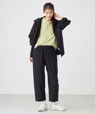 SHARE PARK LADIES 【撥水・UVカット・ストレッチ・軽量 】ナイロンカーゴパンツ（Mサイズ） ブラック系