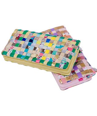 tsumori chisato CARRY エポネコメッシュ 長財布 2つ折り かぶせタイプ グリーン