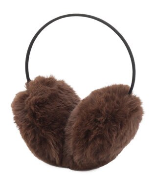 MOONBAT 【FUDGE11月号掲載】PAUL & JOE ACCESSOIRES ネコチャーム付フェイクファーイヤマフ（細アーム） ブラウン