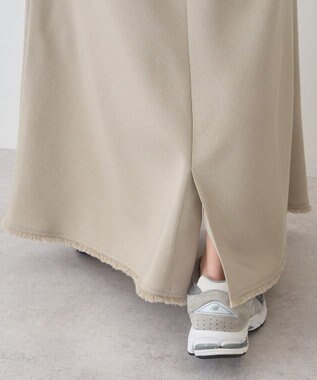 AMERICAN HOLIC リネンライクフリンジキャミワンピース Gray Beige