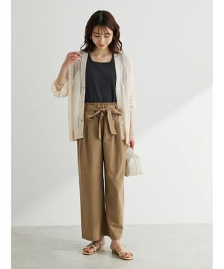 Green Parks すかし編みニットカーディガン Off White