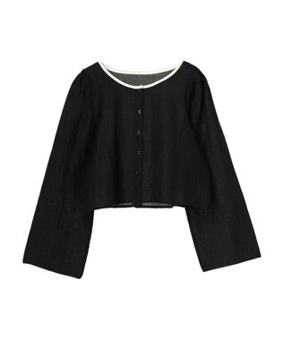 earth music&ecology シアーパイピングシャツ Black