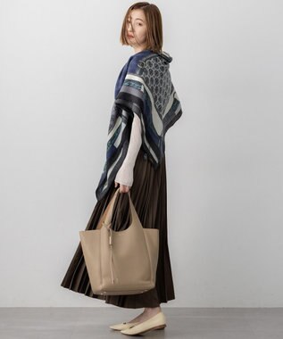 23区 manipuri ウール シルク ストール グレー系