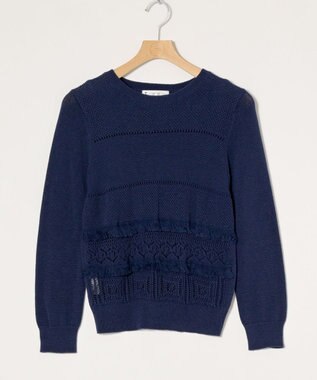 ONWARD Reuse Park 【組曲】ニット春夏 ネイビー