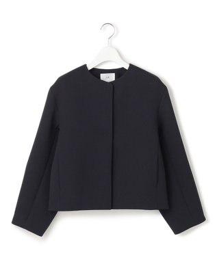 23区 【VERYコラボ】ストレッチトリプルクロス ノーカラージャケット ネイビー系