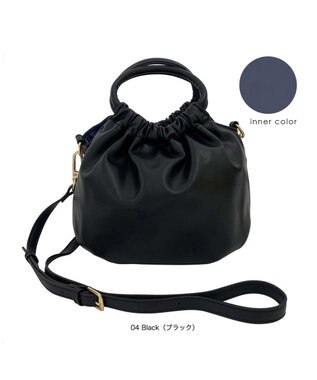 ROOTOTE 1254【合皮ギャザートート】LT.ベビールー.クランプリー-A 04：ブラック