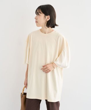 Green Parks 袖サテンドッキングチュニック Ivory