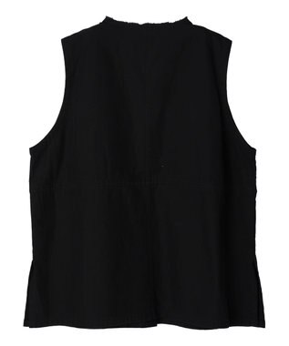 Green Parks ・ＳＵＧＡＲ　ＳＰＯＯＮ　ノーカラーミリタリーベスト Black