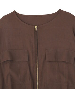 YECCA VECCA ドライタッチシアーブルゾン Brown