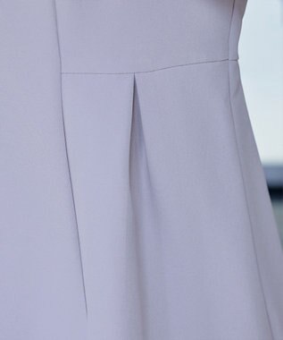 Tiaclasse 【洗える】ソフトペプラムブラウス ライトグレー