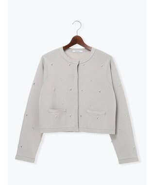 Te chichi パールビジューニットライトジャケット《2026 spring catalog item》 Ｓグレー