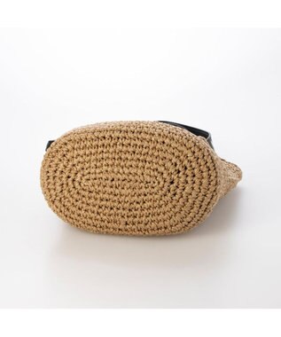 UNBILLION カシュカシュ cachecache / ドット刺繍ハンドル手編みトート ブラック